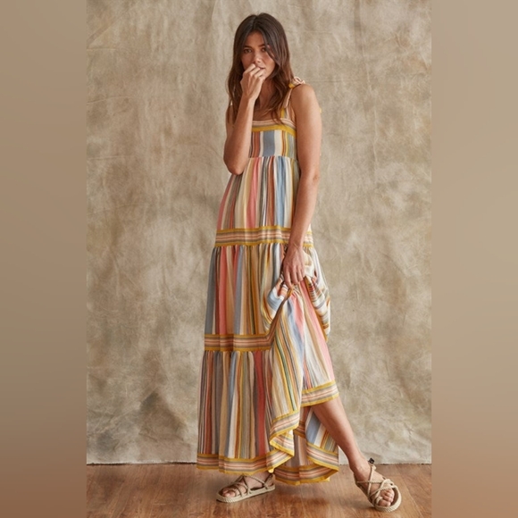 By Together Dresses & Skirts - By Together Pastel Striped Maxi Dress